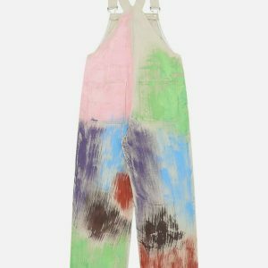 colorful graffiti overalls [revolutionary] streetwear 8160